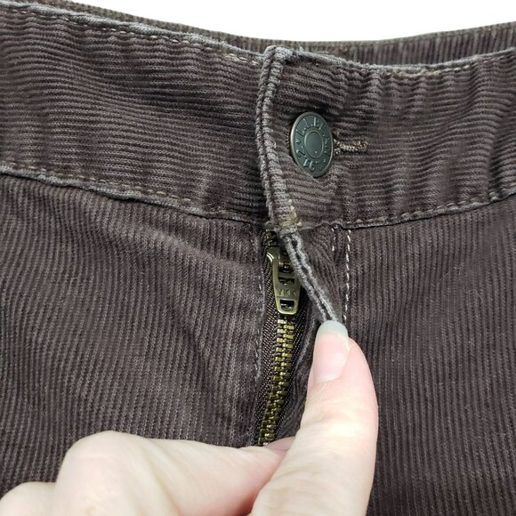 LL Bean Brown Corduroy Favorite Fit Straight Pants 8 Regular Womens Fall Winter - Picture 4 of 9